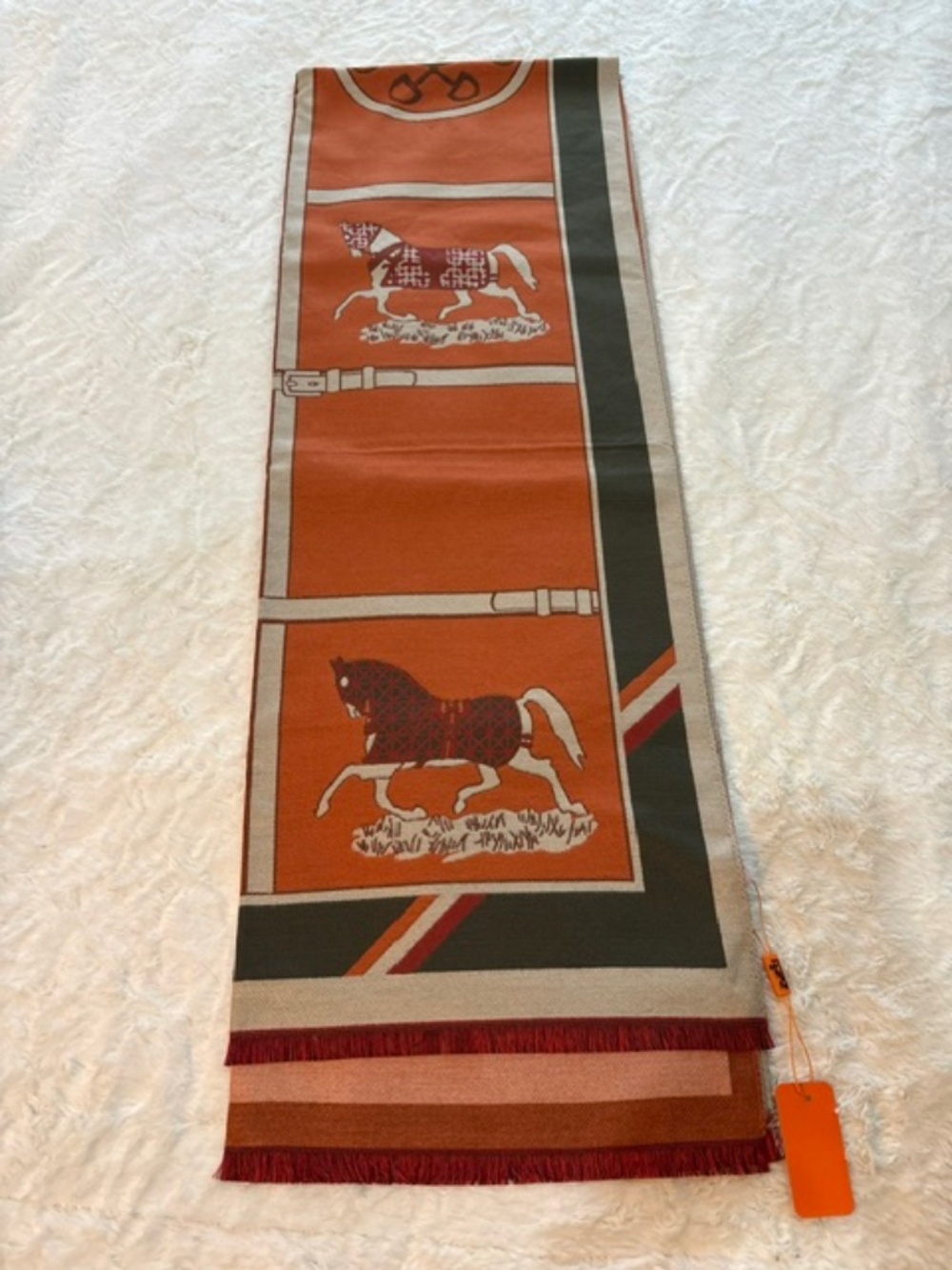 Hermes Style Large Scarf